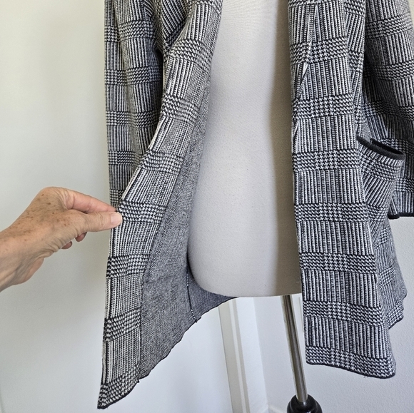 J. Crew Sophie Open Front Sweater Blazer Glen Plaid Wool Blend Size Medium - Picture 5 of 16